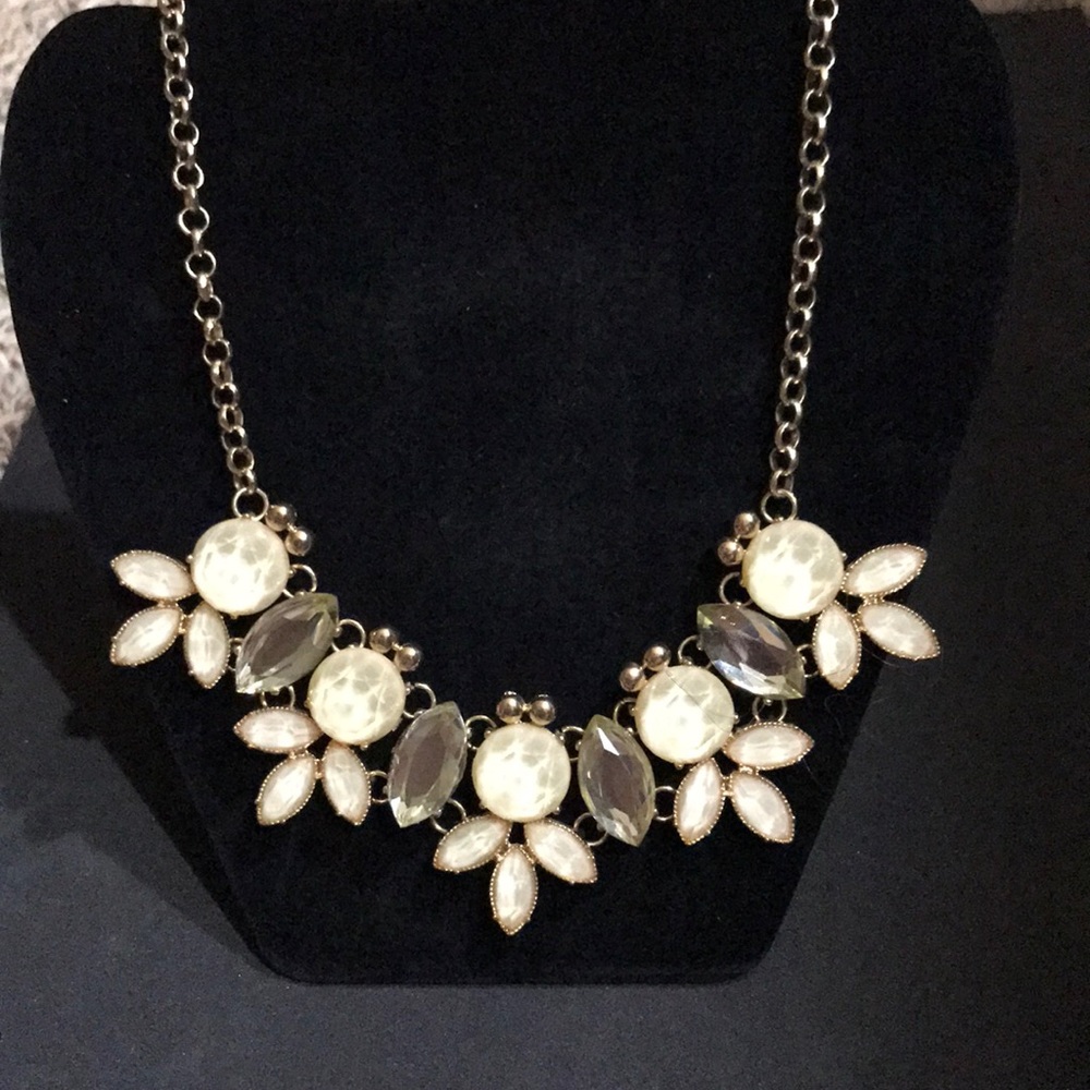 Gold & cream statement necklace